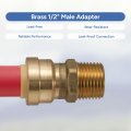 1 2 In Male Adapter Push To Connect Brass Fitting Reusable Rp-98008 Pipe Connector For Fresh Water Plumbing