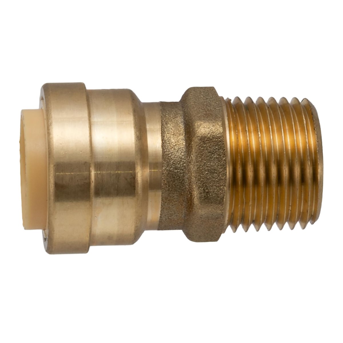 1 2 In Male Adapter Push To Connect Brass Fitting Reusable Rp-98008 Pipe Connector For Fresh Water Plumbing