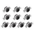 25mm Rigid Pipe Strap Clamps Carbon Steel Bracket Tube Clip M6 Nut Size For Water 12 Pcs 