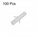 Uxcell 5x25mm Plastic Expansion Tube Bolts Column Frame Fixings White 100pcs