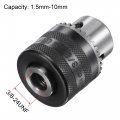 Uxcell Drill Chuck 1 50mm Capacity 3 8-24unf Thread With Hex Shank Adapter 4 In Key 1 2 Socket Square Converter For Electric