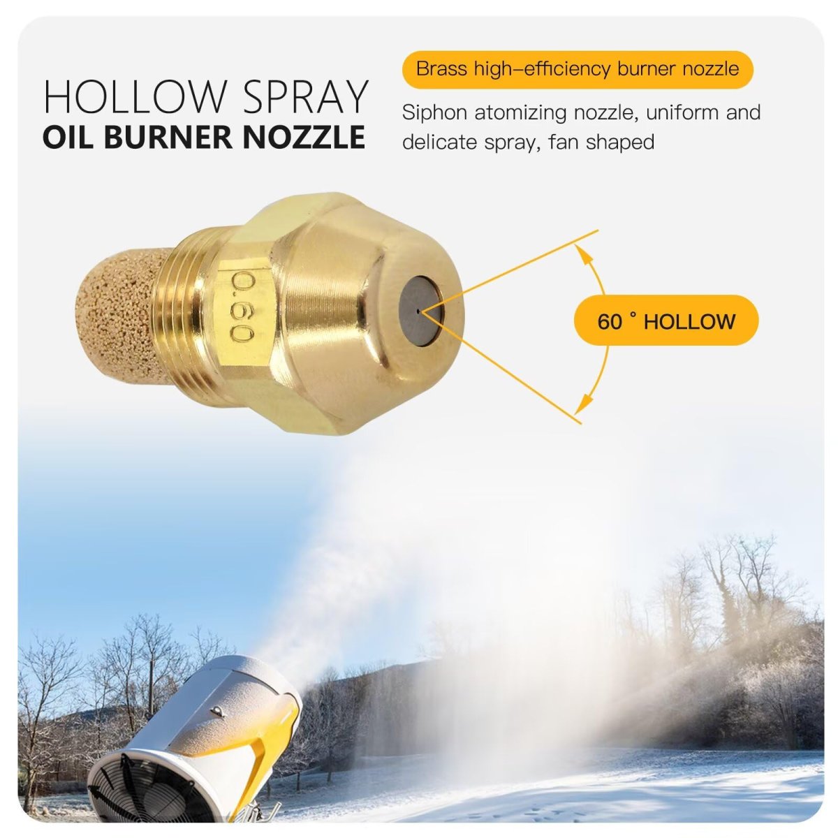 60-60a Hollow Oil Fuel Burner Nozzle Replace For Delavan 0 60gph