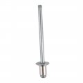 Uxcell M4x6 4mm Aluminum Open End Countersunk Head Blind Rivets Silver Tone 100pcs