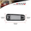 Nslumo Led License Plate Light Assembly For 2006-2011 Kia Rio 5 Hatchback Oem Fit Replacement Xenon White 18-smd Number Tag