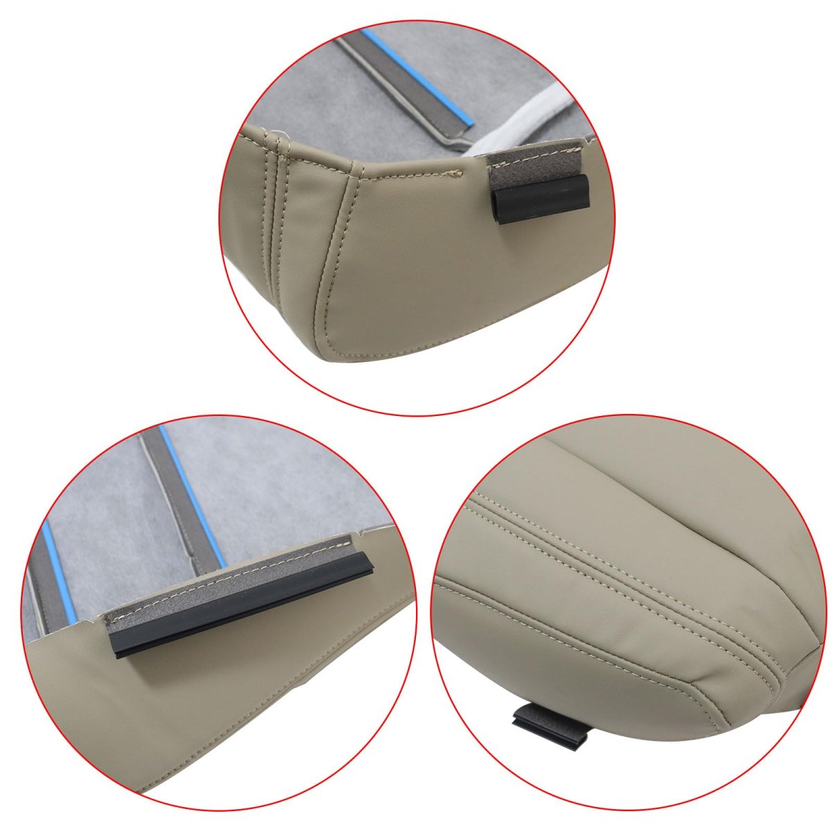 Front Passenger Side Bottom Non Perforated Leather Replacement Seat Cover Tan For Jeep Grand Cherokee 2011 2012 2013 2014 2015