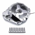 Httmt- White Led Chrome Engine Cluctch Cover Compatible With 2001-2005 Suzuki Gsxr 600 750 1000 Gsx-r P N Mt313-010a-cd White