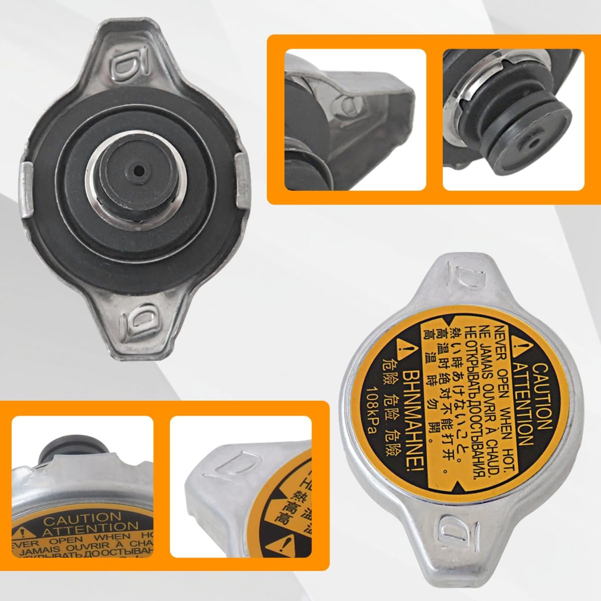 16401-31520 Radiator Cap Replacement For 1992-1993 Lexus Es300 Replace 16401-31650 16401-31480 16401-46610 2 Pack
