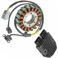 Caltric 31120-hl5-a01 31600-mgz-j01 Stator With Regulator Compatible Honda Pioneer 500 Sxs500 2015-2021 Sidexside