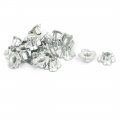 M6 4 Prong Blind Tee T Insert Nuts Fastener Silver Tone 20pcs For Wood Furniture 