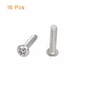 Uxcell M4-0 7x20mm Flat Head Torx Anti Theft Machine Screws 16pcs 304 Stainless Steel Drive Countersunk Full Thread