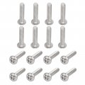 Uxcell M4-0 7x20mm Flat Head Torx Anti Theft Machine Screws 16pcs 304 Stainless Steel Drive Countersunk Full Thread