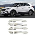 4 Pcs Car Exterior Door Handle Trim Cover With Caps Outside Protector Accessories