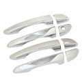 4 Pcs Car Exterior Door Handle Trim Cover With Caps Outside Protector Accessories