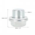 X Autohaux 5 Sets M18x1 5mm Metal Car Engine Oil Pan Drain Cap Screw Bolt Plug With Gasket