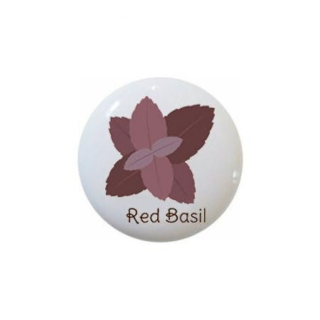 Red Basil Amazed Herbs Series Spices 1 5 Ceramic Cabinet Dresser Drawer Pull Knob