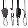 12 Pack Rope Clip Hanger 1 8 Inch 8 Ft Adjustable Lifting Pulley Lanyard With M5 Iron Galvanized Carabiner Reinforced Metal 
