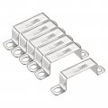 Uxcell U Shaped Connector Bracket 28 X 62mm 304 Stainless Steel For Door Closed Bar Holder Strut Channel 6pcs