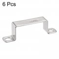 Uxcell U Shaped Connector Bracket 28 X 62mm 304 Stainless Steel For Door Closed Bar Holder Strut Channel 6pcs