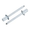 60pcs 3 16 X5 Round Head Closed End Blind Rivets Zinc-plated Carbon Steel Grip And Mandrel Cap Silver 