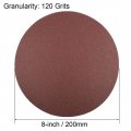 8 Hook And Loop Sanding Discs 120 Grit Aluminum Oxide Sandpaper For Random Orbit Sander Wood Metal Dry Polishing 10pcs