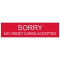 Compliancesigns Engraved Plastic Payment Policies Sign 8 X 2 Red 