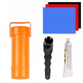 Zcargel Sup Paddle Repair Kit Inflatable Boat With Pvc Patches Glue Patch Glue Wrench Bucket Puncture Set For Kayak Raft