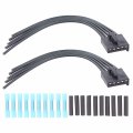Set Of 2 Ac Fan Blower Motor Resistor Connector Wire Harness Pigtail For Lincoln Mkz 2011-2014 Ford Fusion 2010 2011 2012 2013 
