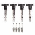 Ena Set Of 4 Ignition Coil With Platinum Spark Plug For Audi A4 Tt Beetle Golf Jetta Replacement Uf411