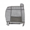 Secosautoparts Driver Passenger Side Top Leather Lean Back Replacement Seat Cover Gray Compatible With Chevy Silverado 1500