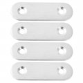 40mm 4pcs Straight Bracket Stainless Steel Flat Brace Fastener Brackets Corner Protector Supporter With Screws For Furniture 