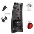 Led Tail Light Lamp Assembly For 2003-2006 Chevy Silverado 1500 2500 3500 Rosso Red Lens Driver And Passenger Side