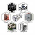 Uxcell Momentary Metal Push Button Switch 16mm Mounting Dia 1no 1nc 12v Blue Led Light High Flat