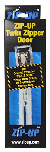 Zip-Up Products Air-Tight Twin Zipper Door ZIP7.3BCL 84 x 3 2 Pack For Jobsite Dust Containment with Heavy Duty 3 Inch Cloth Webbing & Peel & Stick Backing 
