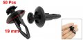 Uxcell 50 Pcs 7mm Hole Plastic Fastener Rivet Push Retainer Bumper Clip Black