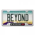 Ipick Image For Honda Civic Si Real Carbon Fiber Nameplate Chrome Stainless Steel License Plate Frame