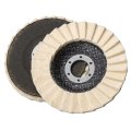 5 Pieces 4 In X 7 8 Wool Felt Flap Polishing Disc Wheel For Angle Grinder Metal Marble Wood Stone Stainless Steel Mirror Finish 