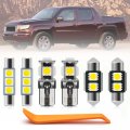 19pcs White Led Interior Lights Bulb Kit For Honda Ridgeline 2006 2007 2008 2009 2010 2011 2012 2013 2014 2015 Super Bright