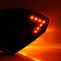 Carbon Fiber Integrated Amber Led Turn Signal Blinker Rearview Side Mirrors Smoke Lens For Cbf1000 2010-2011 Yamaha Fzr600