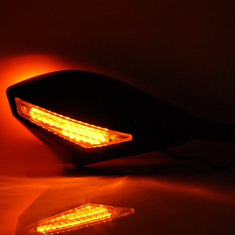 Carbon Fiber Integrated Amber Led Turn Signal Blinker Rearview Side Mirrors Smoke Lens For Cbf1000 2010-2011 Yamaha Fzr600
