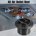 X Autohaux 4pcs Round Ac Air Outlet Vent Louvered Dashboard Electroplate Knob For Rv Bus Boat Yacht Caravan Passenger Car 72mm