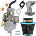 Pz20 Carburetor 35mm Air Filter Inlet Pipe Manifold Kits For Kazuma Baja 50cc -125cc 4 Wheeler Go Kart Dirt Bike Stroke Atv 