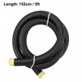 Universal Cpe Oil Fuel Gas Line 12an Braided Nylon Stainless Steel Hose Black 5ft Length 0 63in Inner Diameter For Racing Cars