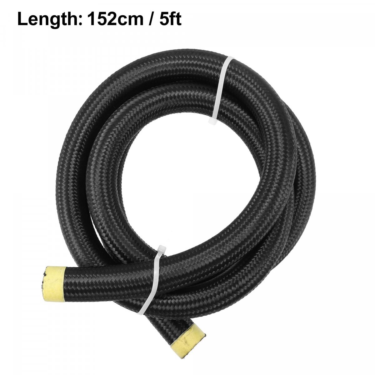 Universal Cpe Oil Fuel Gas Line 12an Braided Nylon Stainless Steel Hose Black 5ft Length 0 63in Inner Diameter For Racing Cars