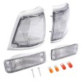 Hecasa 4pcs Front Corner Lights Turn Signal For 1992-1995 Toyota Pickup Truck 2 Wheel Drive Models Only Lamp Turn Lamps 