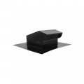 Rooftop Exhaust Vent Cap With Damper 8 Inch Black 