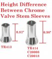 Muzzys Tr413 Chrome Valve Stem Sleeves And Caps Dress Up Kit Set Of 4 For Car Truck Rubber Tire Stems 0 8 Tall