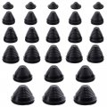Swpeet 26pcs 6 Sizes 25 30 35 40 50 60mm Tower Shaped Rubber Grommet Assortment Kit Drill Hole Firewall Plug Grommets Synthetic 