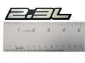Erpart 2 3l Liter Embossed Silver On Black Highly Polished Real Aluminum Auto Emblem Badge Nameplate Compatible With Honda