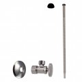 Westbrass Corrugated Supply Kit With Round Handle 5 8 Od X 3 15 Satin Nickel D105k15-07 