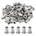 200pcs Rivet Nuts Flat Head M5 Stainless Steel 304 Threaded Insert Knurled Body